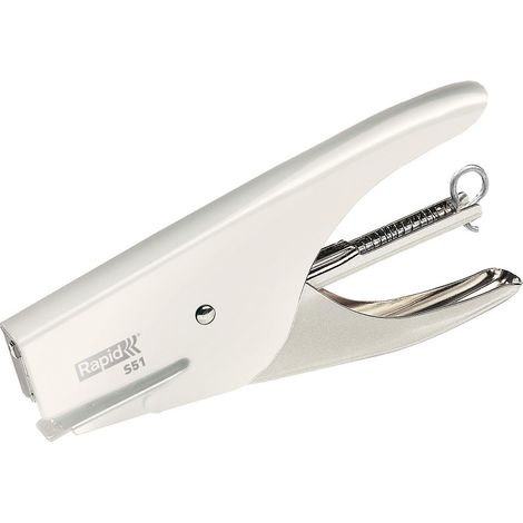 Rapid Retro Classic S51 Cierre estándar Acero inoxidable, Blanco