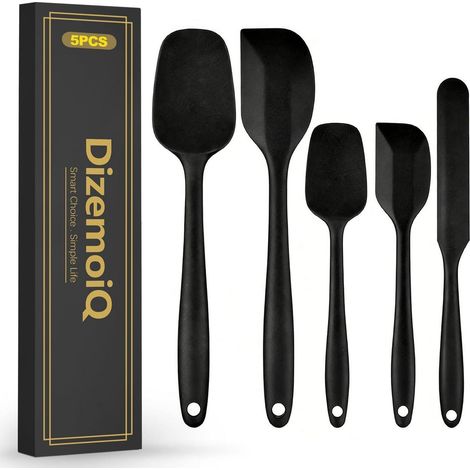 5er Set Silikon Spatel Hitzebeständig BPA-frei für Kochen & Backen