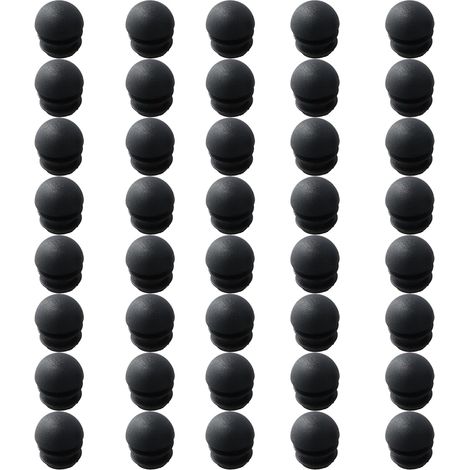 40 Pièces Bouchons Ronds en Plastique 16mm, Tampon de Chaise, Pied de Chaises Protection, Bouchon Tube Rond, Embout Bouchon pour Tube de Chaise de Rond, pour Pieds de Table, Meuble (1/5)