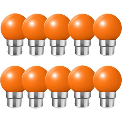 Ampoule LED Couleur B22 2W équivalente 20W 180LM AC 220V-240V B22 Baïonnette Ampoules Guirlande Couleur LED Ampoules Multicolore pour Maison Bar Fête Décoration d'ambiance - Lot de 10 (1/5)