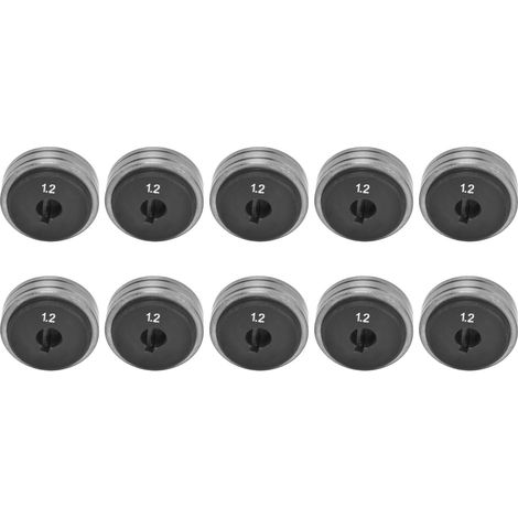 Ensemble de 10 rouleaux d'entraînement de fil pour machines à souder GMAW, adapté aux ensembles de rouleaux d'entraînement de machines à souder 200A, 350A et 500A. (1/5)