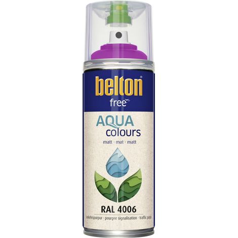 belton free Lackspray AQUAcolours 400 ml verkehrspurpur matt Wasserlack