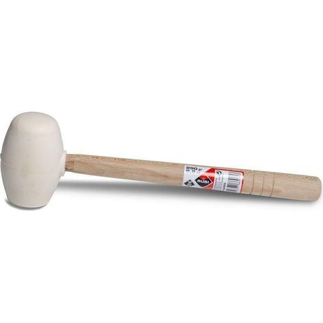Mazzuolo in gomma Bianco punta tonda 500 g RUBI - 66906 (1/3)