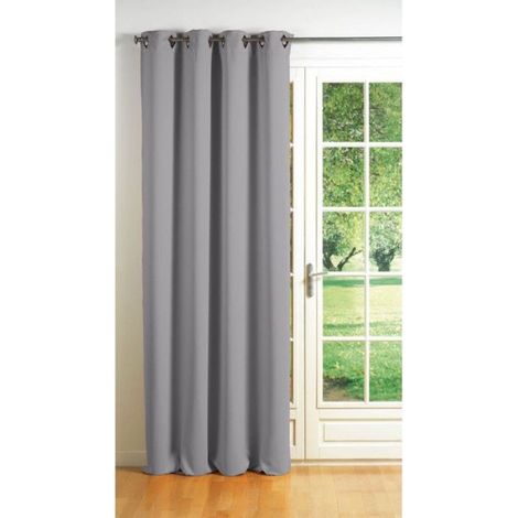 Verdunkelungsvorhang – COCOON – Hellgrau – 140 x 260 cm – Ösen – Modernes Design (1/5)