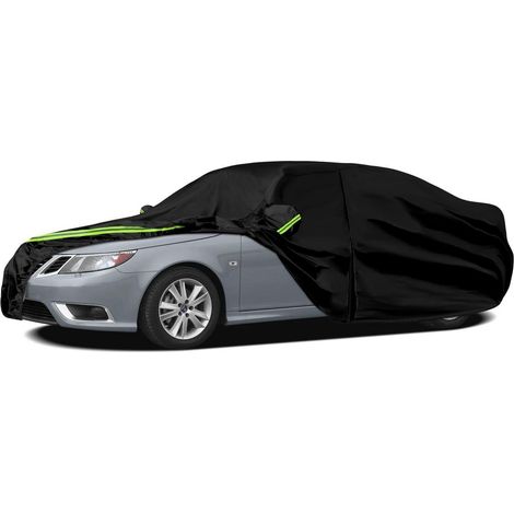 Bâche auto imperméable pour SAAB 9-3 1998-2014, garage complet avec fermeture latérale et antivol (1/5)