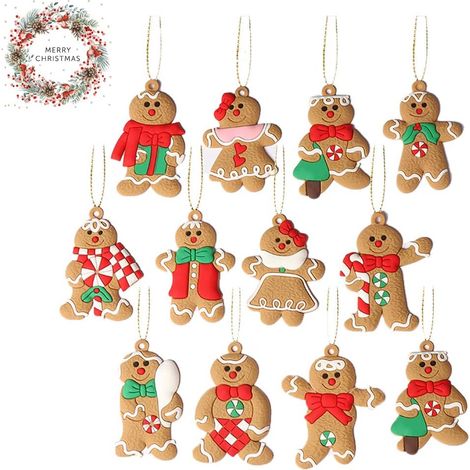 Ornement De Noel - Pendentif En Pvc Souple Ecologique - Pour Sapin De Noel Et Decoration Festive - Lot De 12 (1/5)