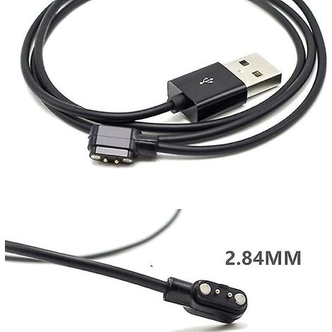 Chargeur Magnétique pour Montre Connectée avec Connecteur à Aimant 2 Broches 2,84mm, Câble de Recharge Rapide (1/5)