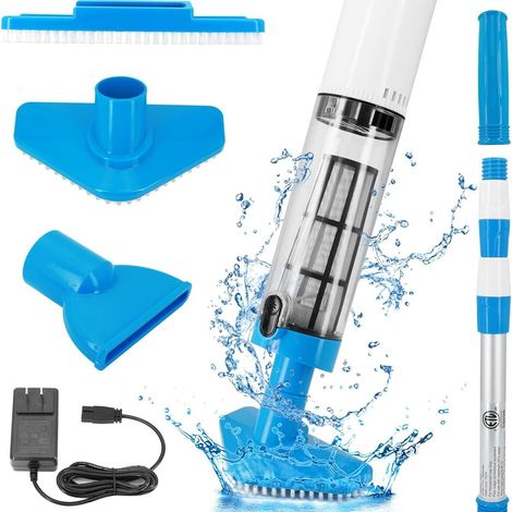 Aspirateur de Piscine Sans Fil 3 en 1, Nettoyeur Portatif avec Autonomie Supérieure à 100 Minutes (1/5)