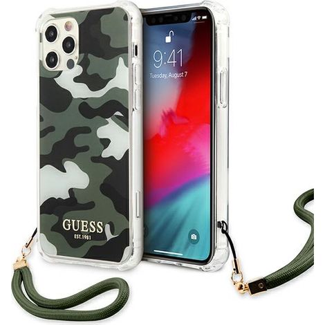 Coque iPhone 12 Guess Collection Camouflage Verte (1/5)