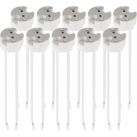 10 douilles gu5.3 - douille gu5.3 ou mr16 - support avec câble 12V - pour spots halogènes à LED et autres lampes à ampoule