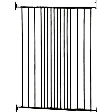 Safetots Extra Tall Screw Fitted Baby Stair Gate, 62.5cm - 106.8cm, Black, 103.5cm in Height