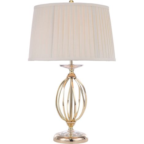 Elstead Aegean - 1 Leuchttischlampe aus poliertem Messing, E27 (1/3)