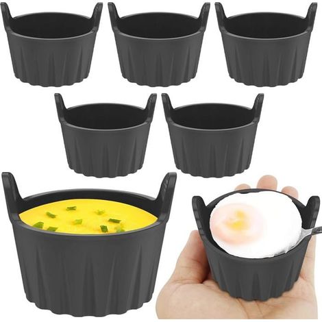 6 Pièces Moule Air Fryer,Accessoire Réutilisable,Silicone Alimentaire,Poignées Ergonomiques,Friteuses Diverses