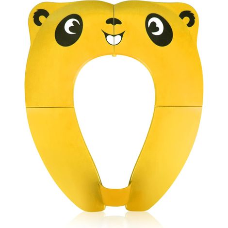 Bébé Réducteur de Toilette, Siège Toilette Pliable Enfants, Réducteur WC Bébé Siège de Toilette Portatif pour Garçon et Fille avec 8pcs Patins Antidérapants et 1 Sac de Transport, Jaune (1/5)