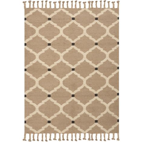 Teppich ORENCIK Beige 160 x 230 cm Jute