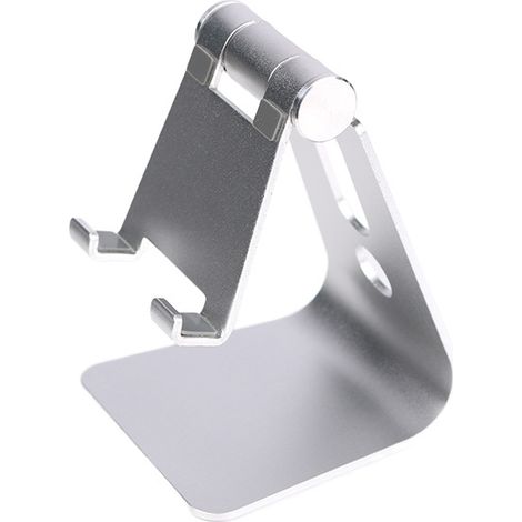 Supporto regolabile per cellulare, adatto per iPhone e Android, argento (1/5)