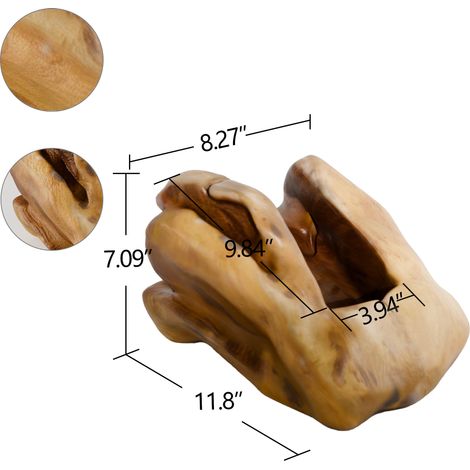 Range-bouteilles, 30 x 21 x 18 cm, bois massif, bois naturel (1/5)