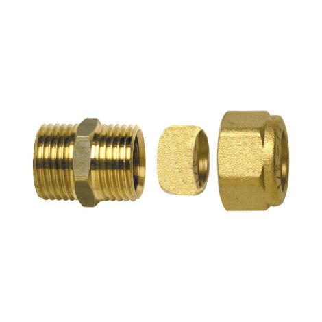 Raccord à bague droit M3/8 x tube 10mm (X 10) - DIFF
