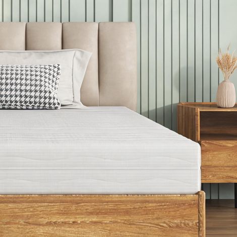 Matelas coloris blanc en sponge 128 x 30 x 30 cm (1/5)