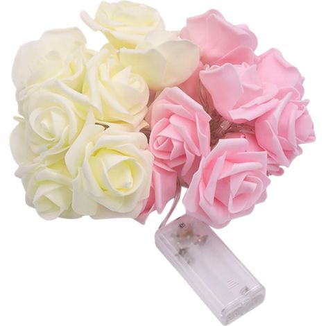 Guirlande lumineuse rose et blanche, décoration de chambre, guirlandes lumineuses LED pour anniversaire, guirlandes lumineuses pour mariage, lanternes décoratives (1/5)