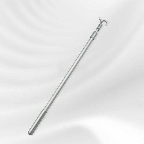XEPHO Tringle télescopique pour fenêtre - 33 à 60 cm - En alliage d'aluminium - Avec crochet - Pour stores et fenêtres de toit