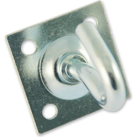 Crochet De Fixation Avec Platine Acier Zingué D7mm Plat - Chapuis