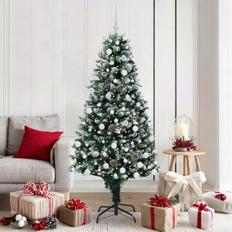 Künstlicher Weihnachtsbaum mit 300 LEDs mit Ständer Grün 180 cm (1/5)
