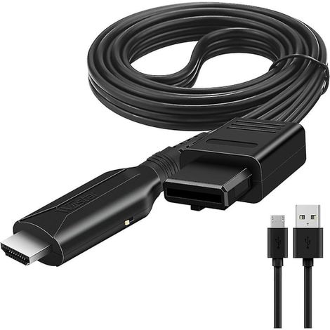 Convertisseur HD N64/Gamecube/SNES vers HDMI - Plug and Play 1080p HD Link - Compatible Wiistar HD (FMY) Noir (1/2)