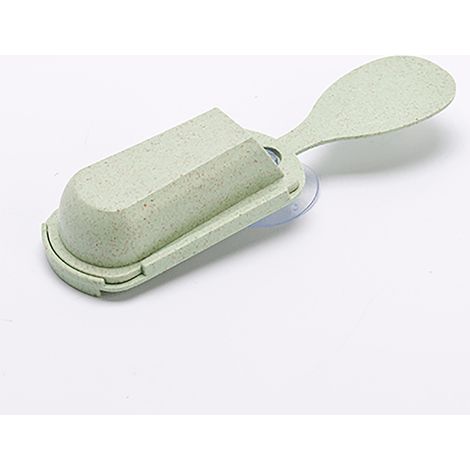 Support à ventouse pour cuiseur à riz Zheng Hui, en paille de blé, vert. (1/5)
