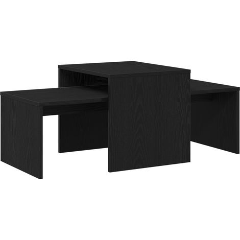 Maison Exclusive - Mesas Nido Roble Negro 100 x 48 x 40 cm Madera