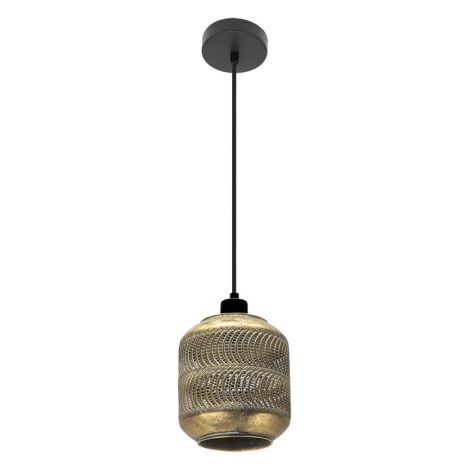 FABRILAMP Lámpara de techo colgante Congo 30d 1xe27 Blanco/verde-natural (1/4)
