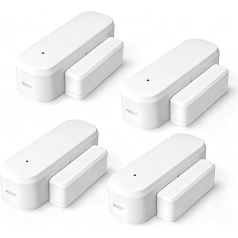Sensores De Puerta Y Ventana - Inalámbricos - Para Sistema De Seguridad Inteligente - Compatibles Con Alexa Y Google Home - 4 Unidades (1/5)