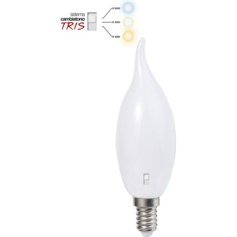 Lampada Colpo di vento Led 8W E14 Tricolor CambiatonoSTO11005/BNC ECO