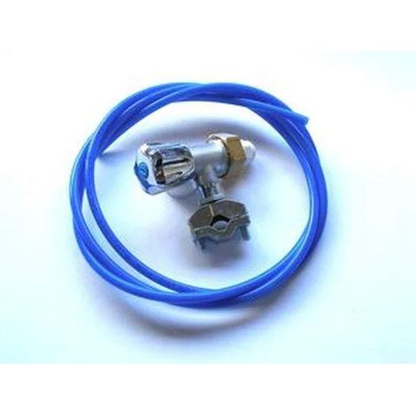 Rubinetto autoperforante per rame da 12 a 16 mm, con un metro di tubo da 6,35 mm