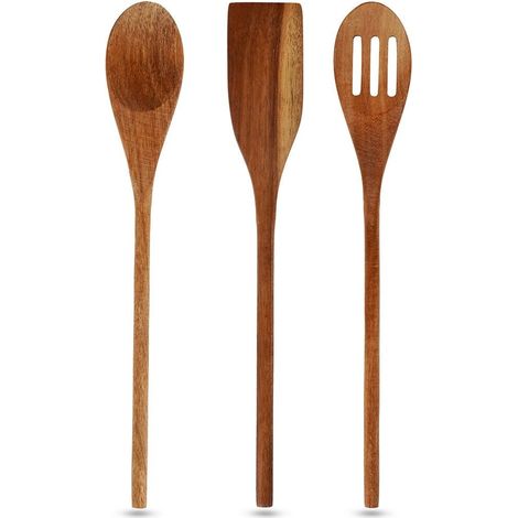 Juego de utensilios de cocina de madera, 3 piezas. (1/5)