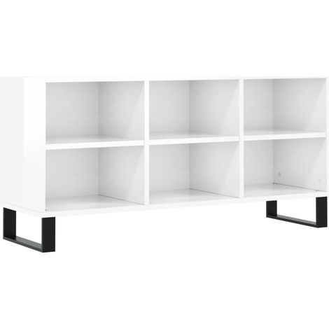 Maison Exclusive - TV-Schrank Hochglanz-Weiß 103,5x30x50 cm Holzw