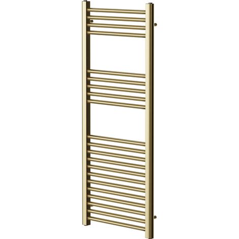 Colore Brushed Brass 1200mm x 500mm Straight Heated Towel Rail (1/5)