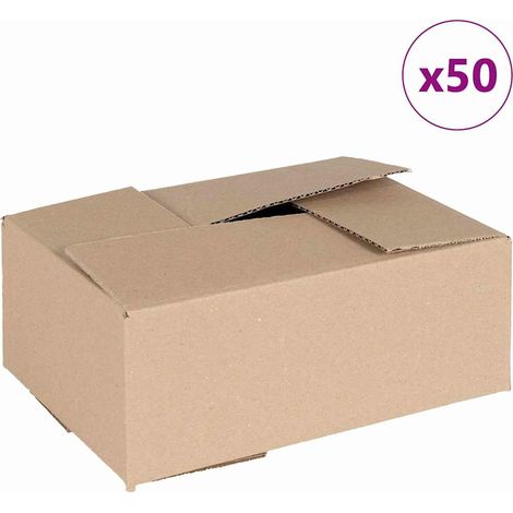 Boîte Pliable 50 pcs Naturel 25 x 17,5 x 10 cm Carton