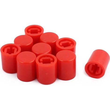 10 pièces boutons tactiles ronds en forme plaque protection rouge pour interrupteur sécurité (1/2)