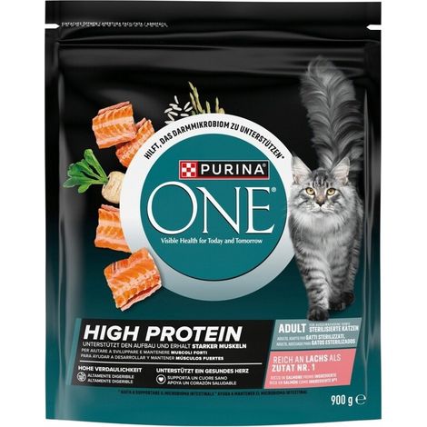 Purina One Katzentrockenfutter High Protein 900 g Lachs