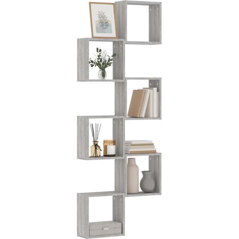 Würfelregale 6 Stk. Grau Sonoma 30x15x30 cm