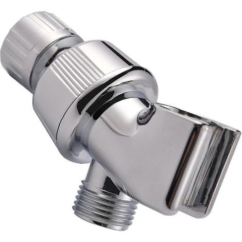 Support de bras de douche à main, support de montage réglable, adaptateur de bras de douche avec rotule, 1/2 pouce, chromé, 0,5 (1/4)