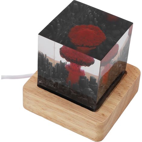 Figurine Lumineuse Champignon Explosion Nucléaire Lampe D'Ambiance Veilleuse Décorative Éclairage Rouge USB 5V Déco Chambre Salon (1/5)