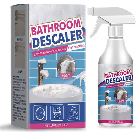 5er-Pack Badreiniger für Dusche, Glasfliesen, Badewanne und Waschbecken. Starke Schmutzentfernung, sichere Formel, schnelle Verdunstung, sanfte Haushaltsreinigung. 60 ml, 5 Stück. (1/5)