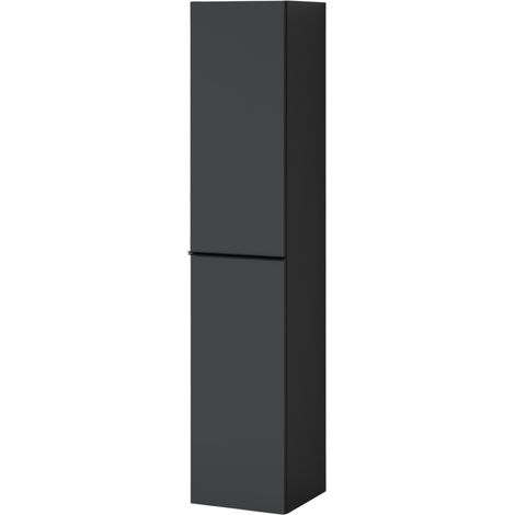 Hochschrank Bernstein LAVOA 35x170x35cm - Badmöbelfarbe Anthrazit matt, Griff Schwarz matt