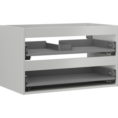 Mexen Box-A Schrankkorpus für Waschtisch 80 cm, 2 Schubladen, graumatt - 91AX0-0800-470-2-62 (1/5)