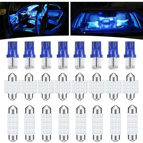 Kit de 24 ampoules LED pour voiture. T10 31 mm 42 mm. éclairage intérieur. plafonnier. éclairage de courtoisie. de porte. de plaque d'immatriculation (bleu) (1/5)