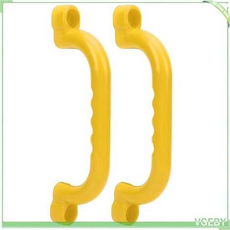 Poignée d'aire de jeux pour enfants - FAFEICY - 2 pièces - Plastique réutilisable - Jaune - Prise confortable (1/5)