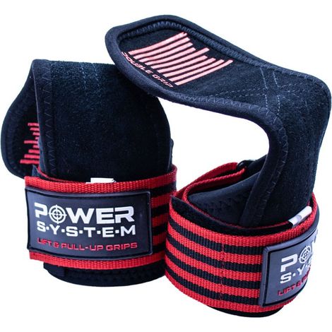 Sistema de potencia para levantar y hacer dominadas con agarres de correas rojas