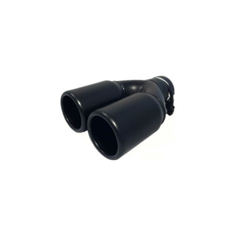 Embout echappement double rond pour sortie 45-60 mm
